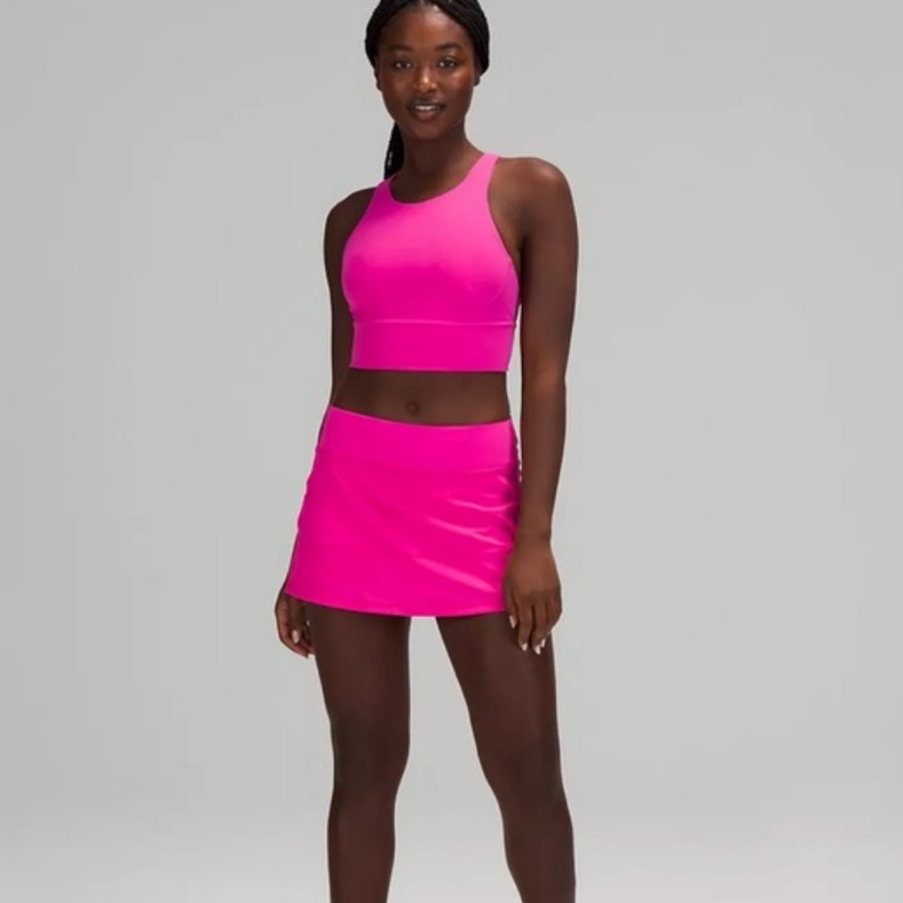 NWT LULULEMON Pace Rival tennis Skirt SONIC PINK REGULAR LENGTH 12" 6 - Picture 3 of 8